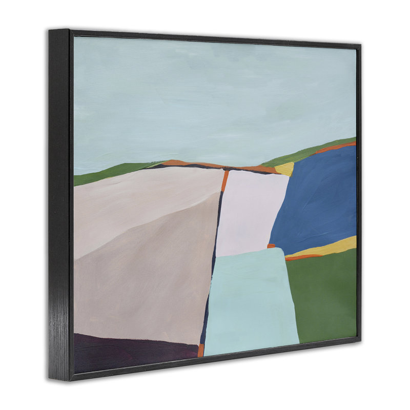 Composition abstraite de la Terre, estampe numérique, conception de Bronwyn Baker, Giclée encadrée noir minuit