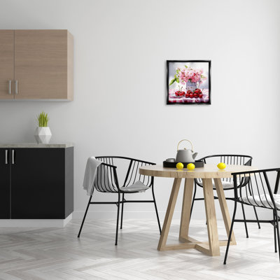 «Cherries & Blossoms Bouquet Floater Frame» par RB sur toile