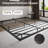 Modern Floating Bed Frame with Smart LED Lights, USB Charging, Sturdy Metal Platform, No Box Spring Needed-1399111462