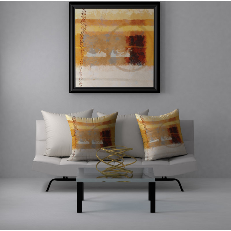  Housse de coussin carré et insert, 18" x 18", Rouge / brun / orange