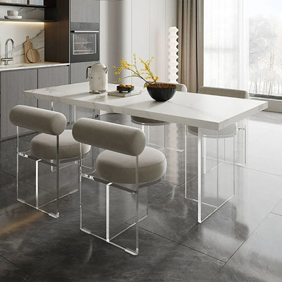 Acrylic Rock Slab Dining Table by ASS Comfort Zone
