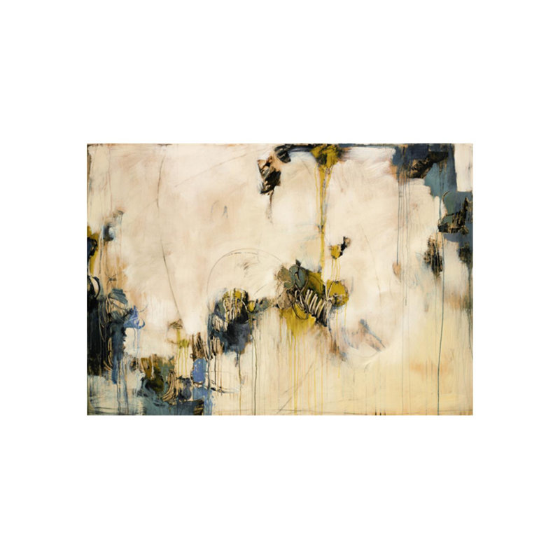 «Spring Form» par Chelsea Art Studio - peinture sur toile tendue, Gel coupé au couteau, H 50 po x l 70 po x P 1,5 po