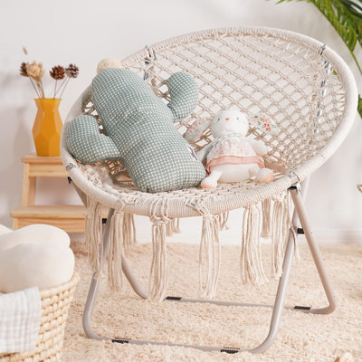 Fauteuil Papasan en coton de 29,5 po de large Runnells