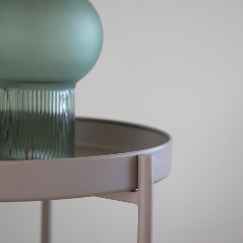 Certie Tray Top Cross Legs End Table, Latte