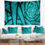 Tapisserie à tunnels sans toile abstraite turquoise-28498023