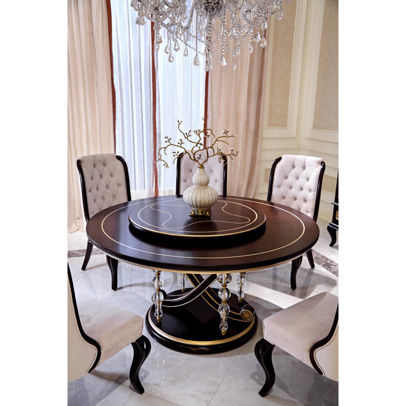 Monserrath Round Solid Wood Dining Table