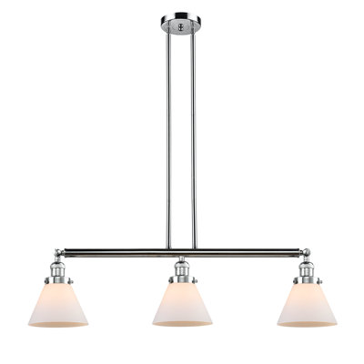 Luminaire suspendu linéaire à 3 lumières pour îlot de cuisine Morgan