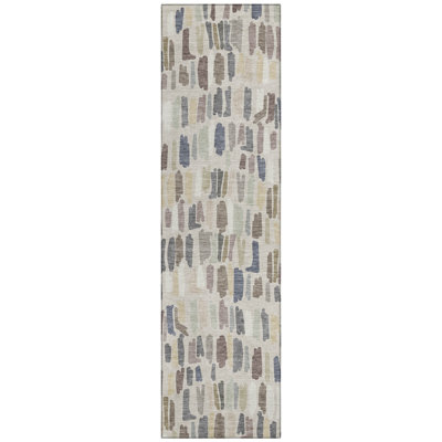 Machine Washable Indoor/Outdoor Kesler ACN2377 Stripes Rug