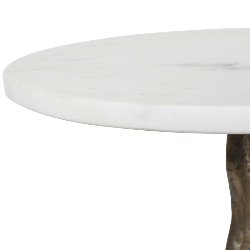 Uttermost Calais White Marble Accent Table