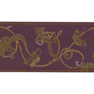 Bordure de papier peint à motif de papillons modernes L 15 pi x l 10,25 po Modern Frogs