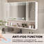 Miroir en aluminium pour pharmacie avec éclairage DEL et fonctions de désembuage