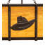 Southwest Cactus, Longhorn & Hat 8 - Light Semi Flush Mount