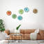 1 pièce, art mural décoratif en verre multicolore fait à la main Murano 12 po de diamètre-128931955