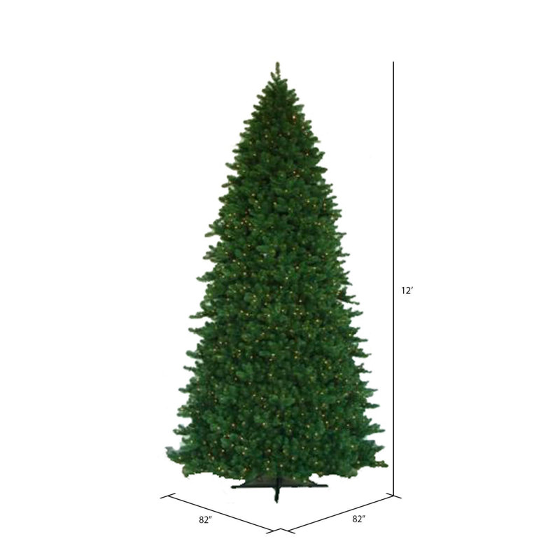 Grand Teton 12' H Lighted Artificial Pine Christmas Tree