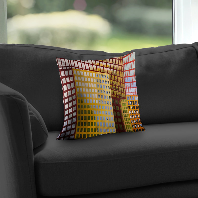 Skyscrapers Building Architecture Throw | Poly Twill Home Decor