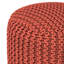 Pouf rond tricoté intérieur / extérieur en polyester PET de 18 po Wynne