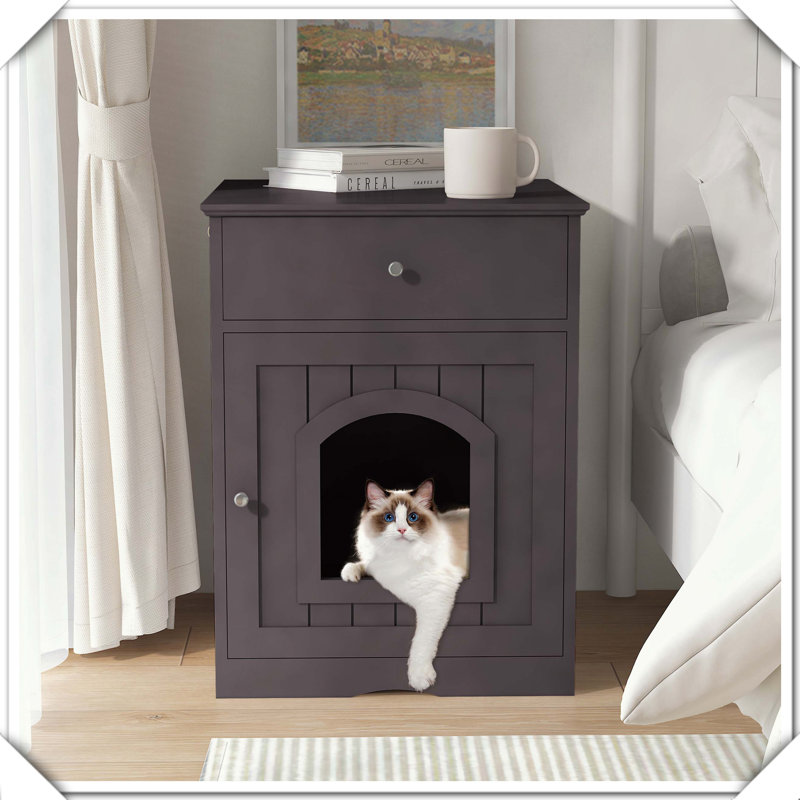 Caisse en bois pour animal de compagnie, Brun