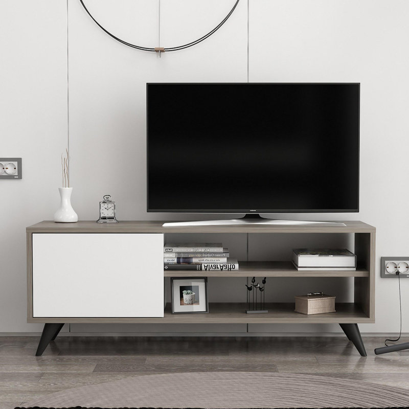 Bardhyle Unfinished TV Stand for TVs up to 43", Dark Grey;White