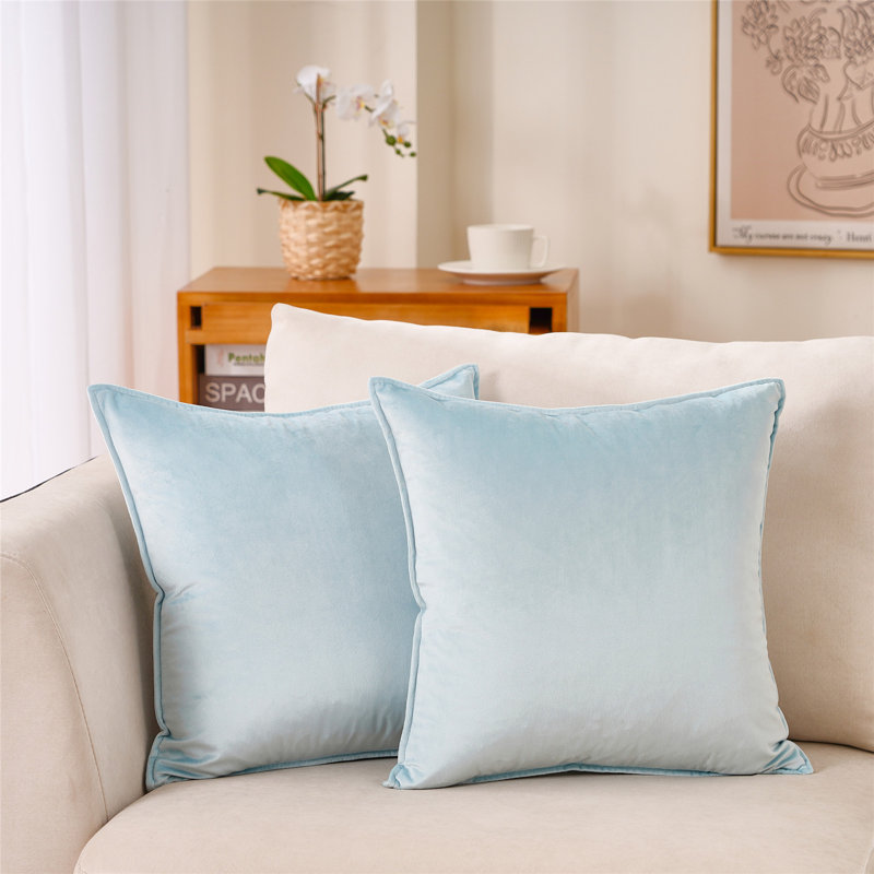 Coussin réversible , Bleu clair