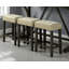 Table de salle à manger moderne avec 3 tabourets USB et coussins de siège capitonnés