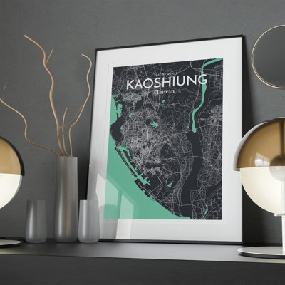 Kaoshiung City Map in Dream 1 Piece Wall Art