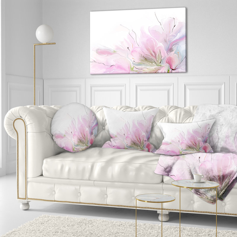 Jolies fleurs roses - coussin à imprimé floral