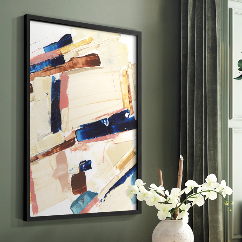 «Pivot Point I», reproduction encadrée - bois massif, Cadre simple noir, H 20 po x l 16 po
