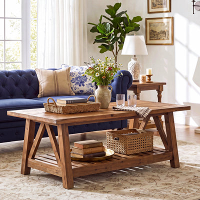 Solid Wood Coffee Table with Storage