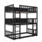 Twin-Sized Triple-Deck Rubber  Bunk Bed Fully Outfitted With Ladders And Guardrails-117529672