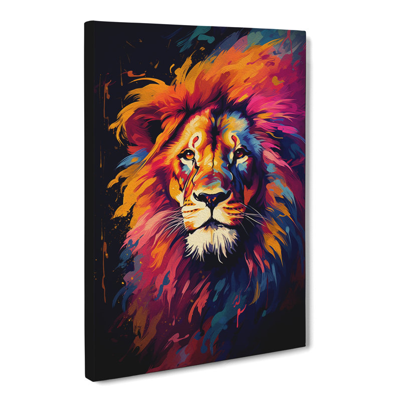 Lion Abstract No.2 - No Frame Print, 76cm H x 50cm W x 3cm D