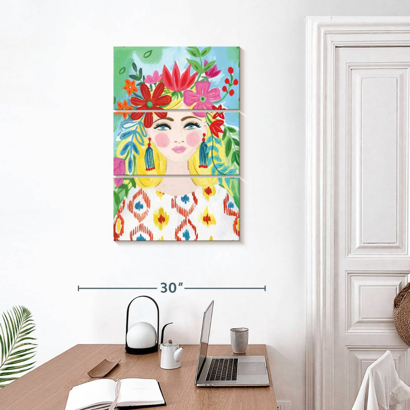 Leisha Boho Girl I, 32" H x 20" W