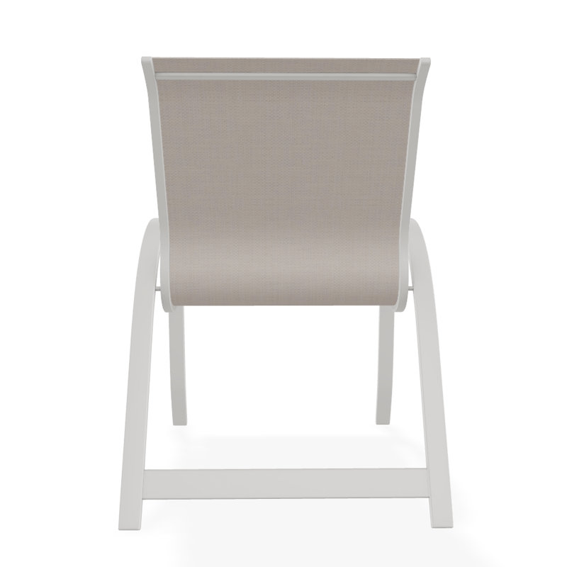 Aruba Stacking Patio Dining Armchair, Natural, Snow