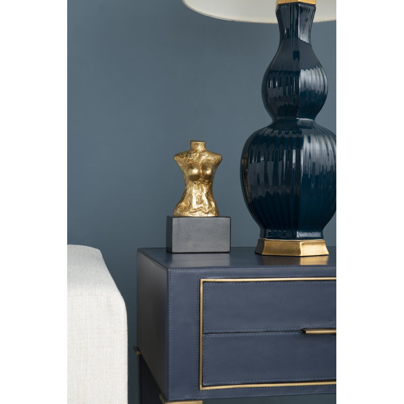 Milo Stone Decorative Object, Gold