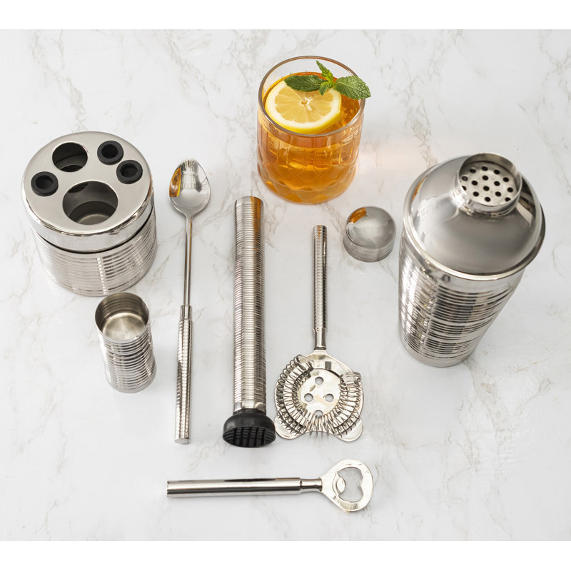 French Home 7-Piece Stainless-Steel Barware Set, Stainless Steel