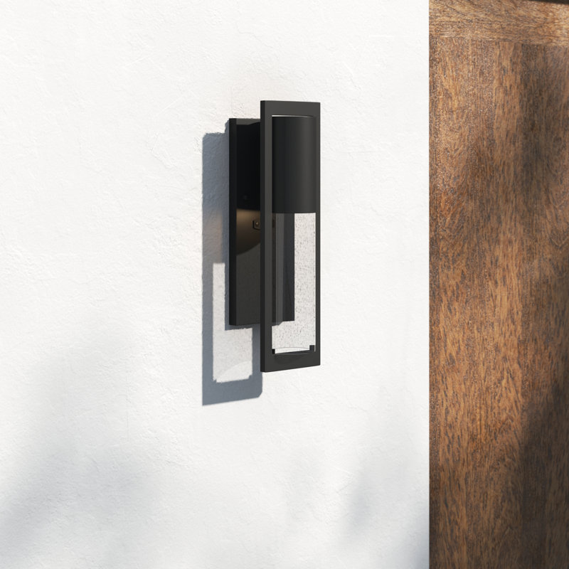 Bandit Solid Aluminum 15.5" H X 4.5" W Outdoor Wall Light, Black, Incandescent, 15.5" H x 4.5" W x 4.75" D