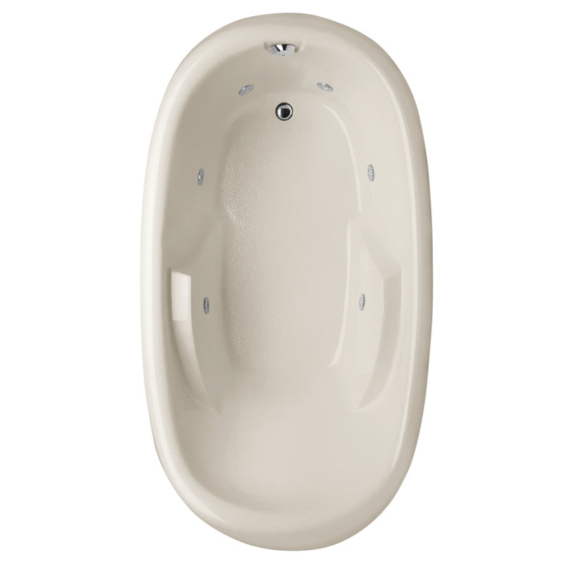 Kimberly 71.5'' L Bathtub, Biscuit, Matte Black