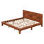 Base de lit en bois avec tête de lit, lit plateforme Mid-Century moderne-763722729-763722725