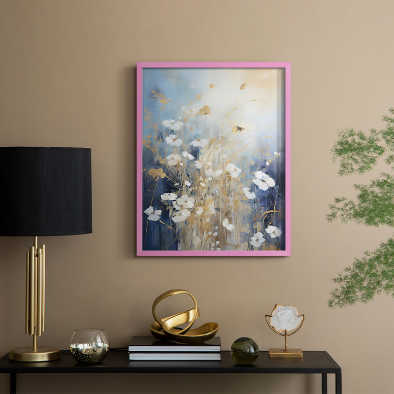 Impression encadrée FLORAL Series CECV - bois massif, H 11 po x l 9 po