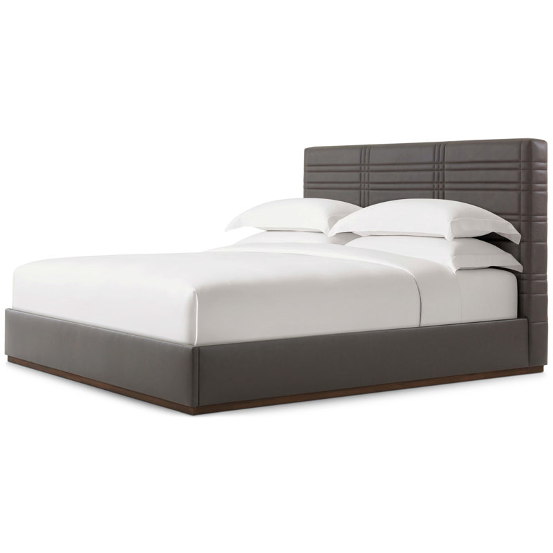 Milan Upholstered Bed, Gray