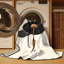 Tapis beige minimaliste en laine bouclier lavable à la machine Rocco Bronze-1363344412