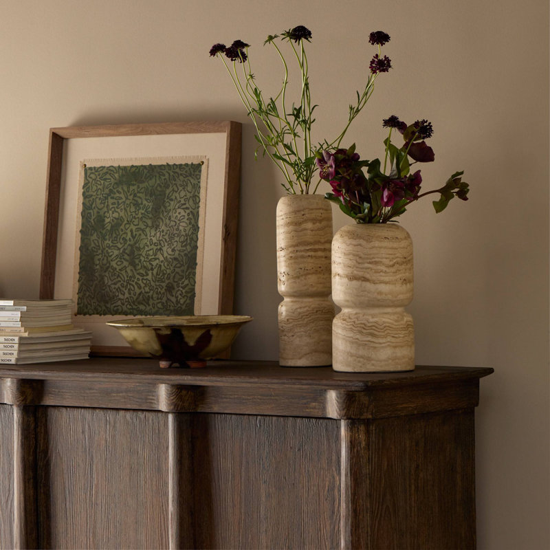 Haylen Vases-Light Travertine