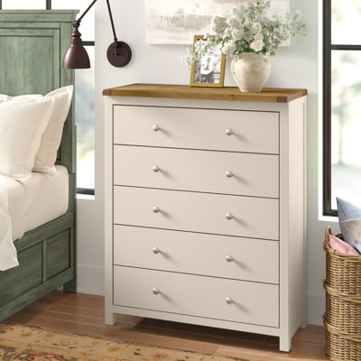 Soraya 90cm W 5 - Drawer Chest of Drawers