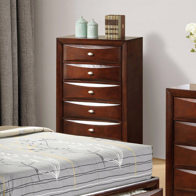 Commode 5 tiroirs, Cerisier