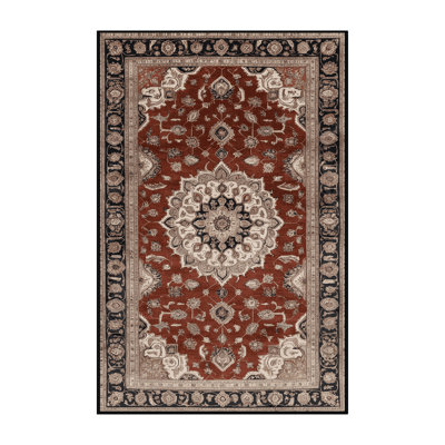 Machine Washable Persian Brown Area Rug