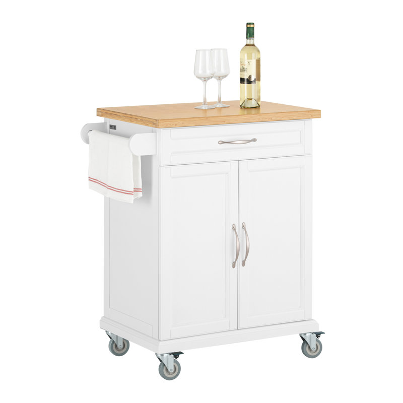 Penn Solid Wood Top Kitchen Cart