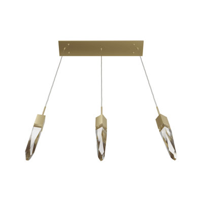Aspen Collection 3 Light Clear Crystal Multi Port Pendant