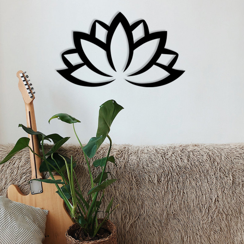 Decorative Metal Wall Accessory, Black, 23.6 x 13.8 inches | 100% Metal Construction, Thickness: 0.05 inches | Stylish Home Decor for Living Room, Bedroom, and Office | Durable & Eye-Catching Design