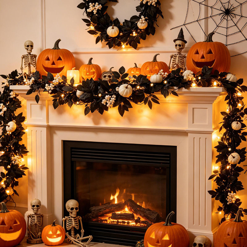 72.83'' in. Faux Garland Tie
