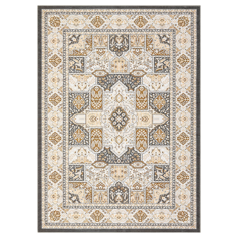 Tapis à motif géométrique Modern Modern, Jaune