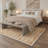 Liadan Aura Modern Machine Washable Beige / Brown Indoor Area Rug with Non-Slip Backing-128992431